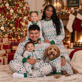 Merry Christmas Tree Green Fair Isle Matching Family Christmas Pyjamas